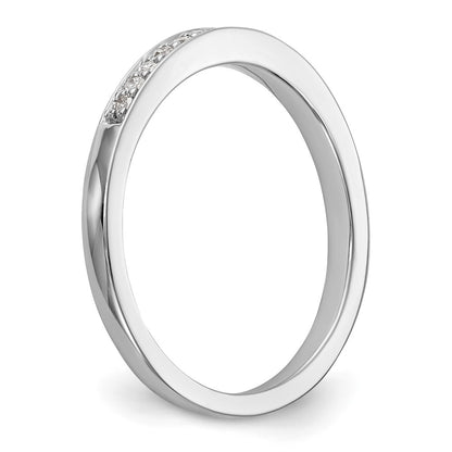 14k White Gold Real Diamond Wedding Band