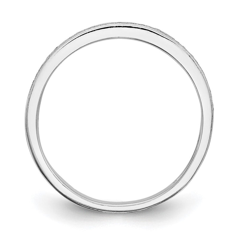 14k White Gold Real Diamond Wedding Band