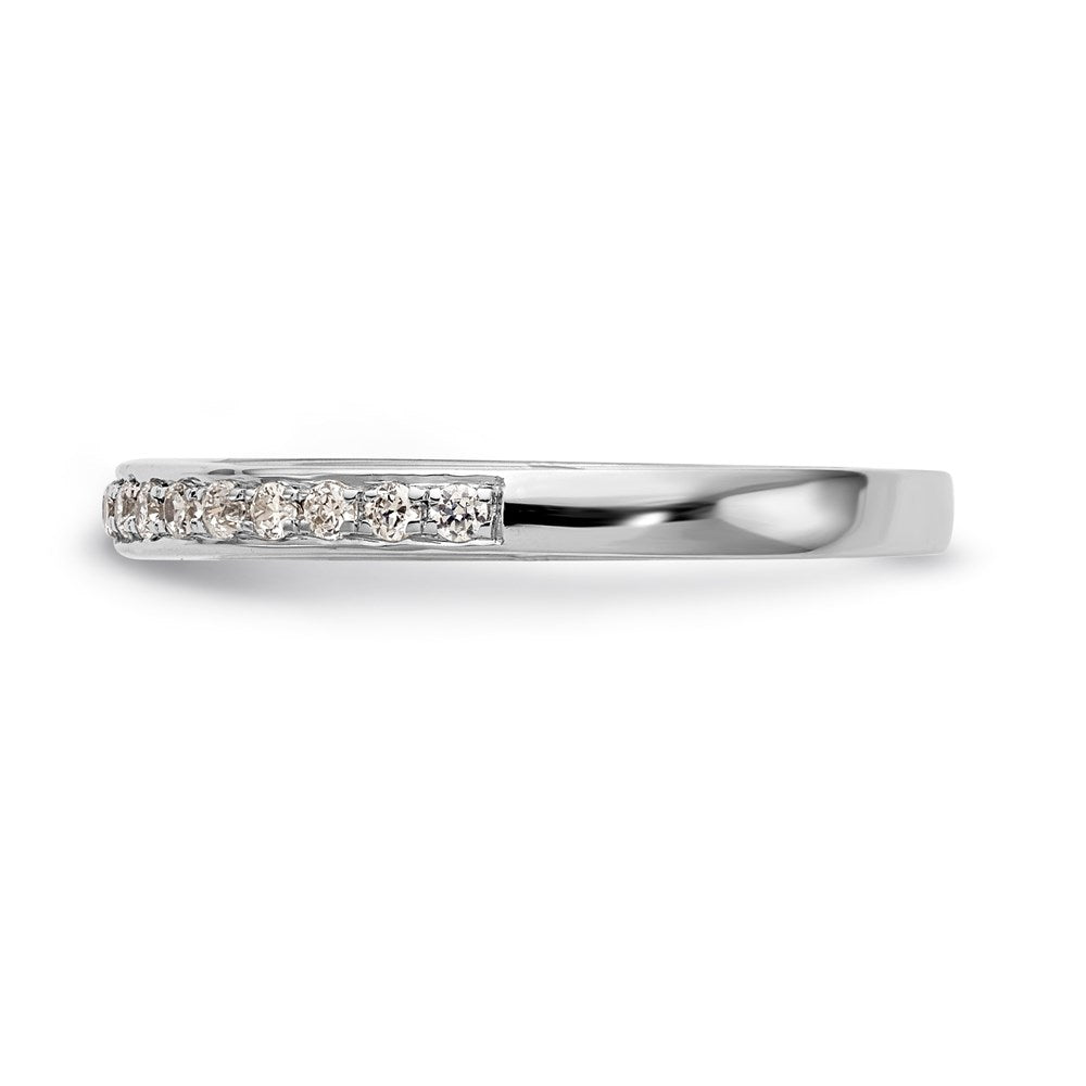 14k White Gold Real Diamond Wedding Band