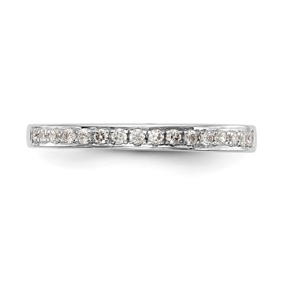 14k White Gold Real Diamond Wedding Band