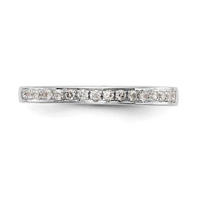 14k White Gold Real Diamond Wedding Band