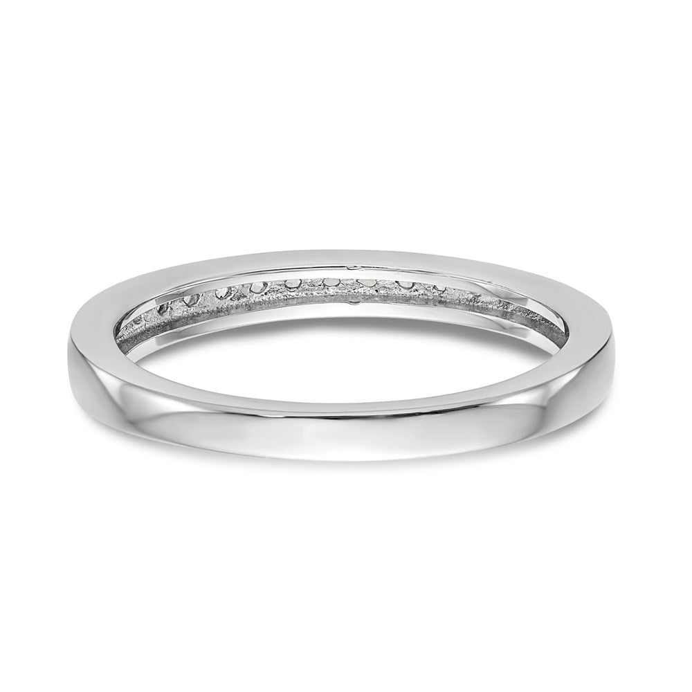 14k White Gold Real Diamond Wedding Band
