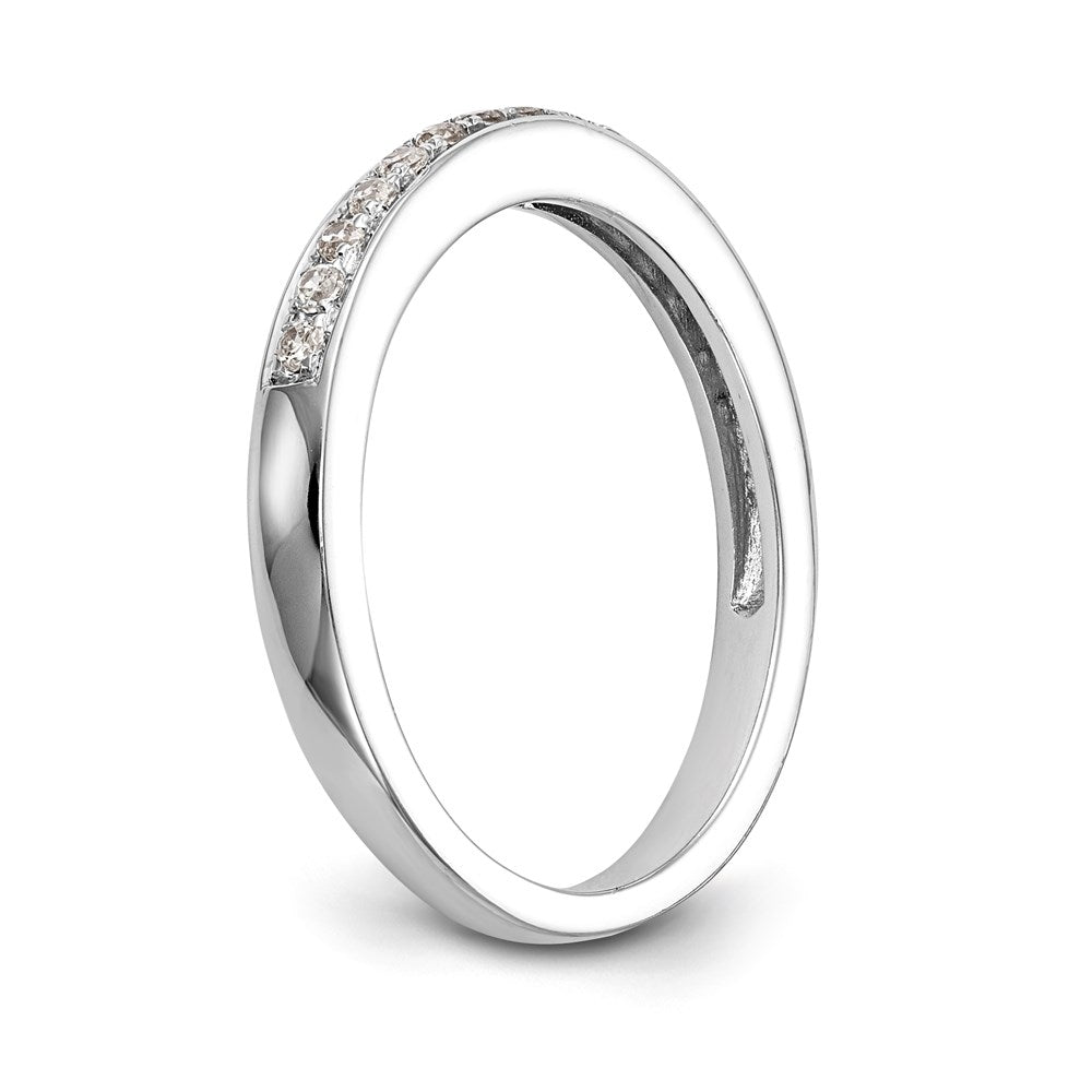 14k White Gold Real Diamond Wedding Band