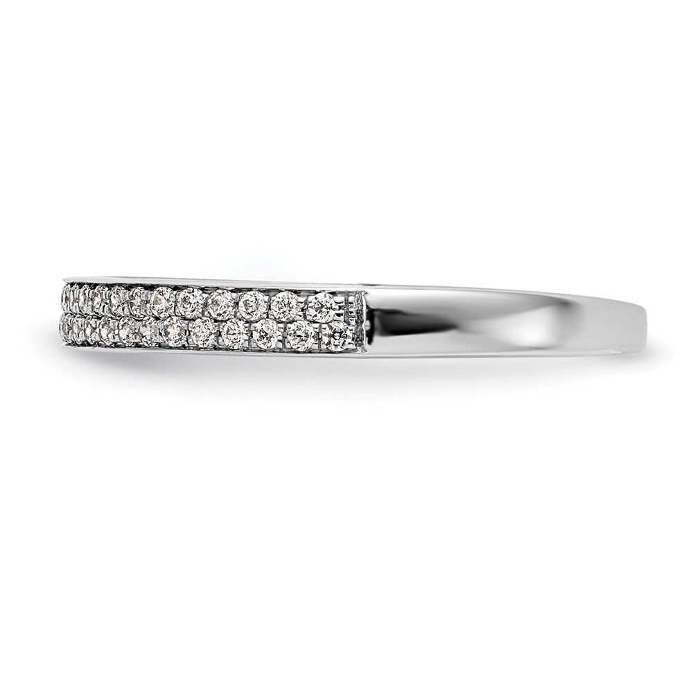 0.24ct. CZ Solid Real 14k White Gold Wedding Wedding Band Ring