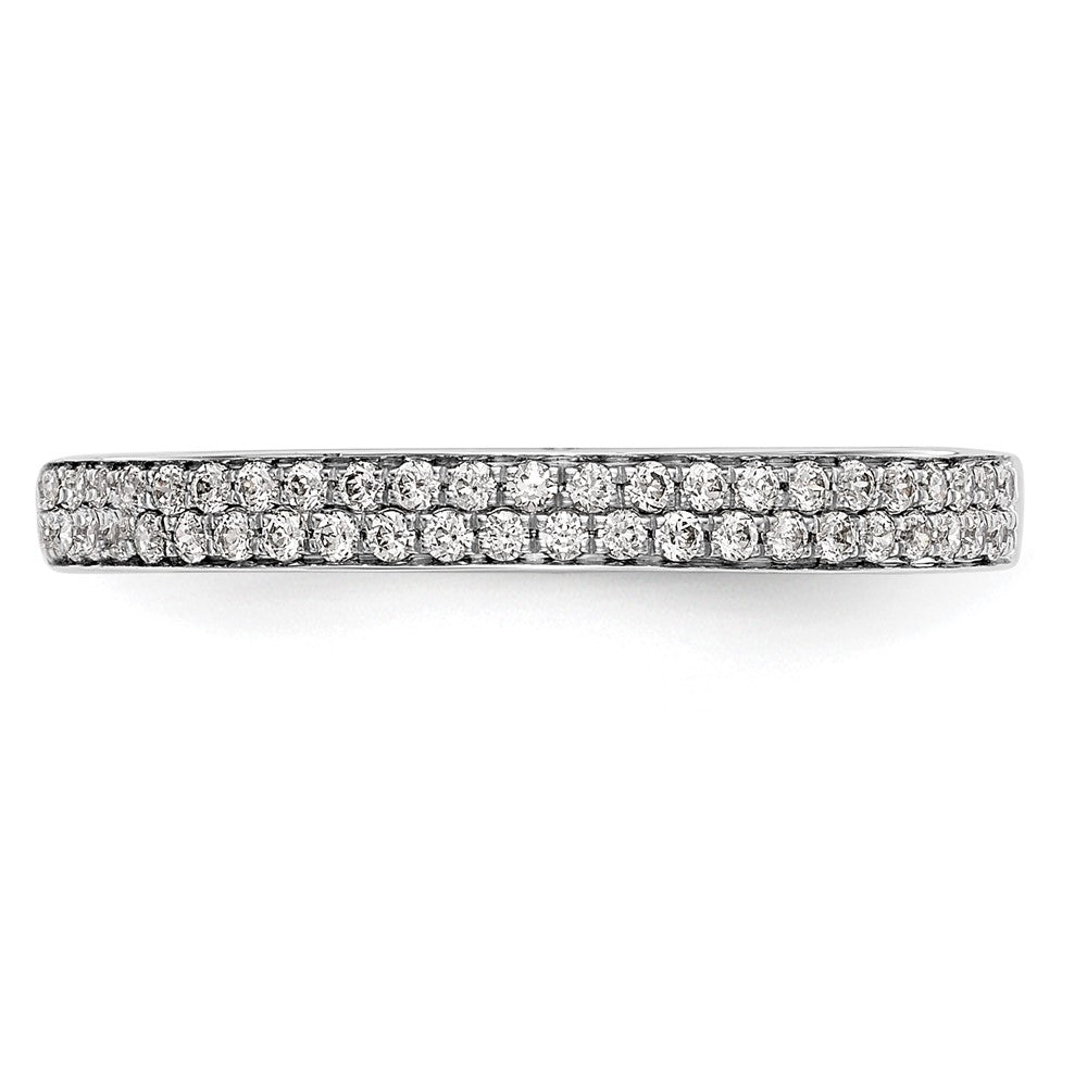 0.24ct. CZ Solid Real 14k White Gold Wedding Wedding Band Ring