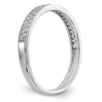 0.24ct. CZ Solid Real 14k White Gold Wedding Wedding Band Ring