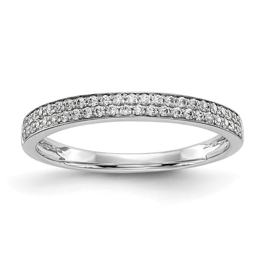 0.24ct. CZ Solid Real 14k White Gold Wedding Wedding Band Ring