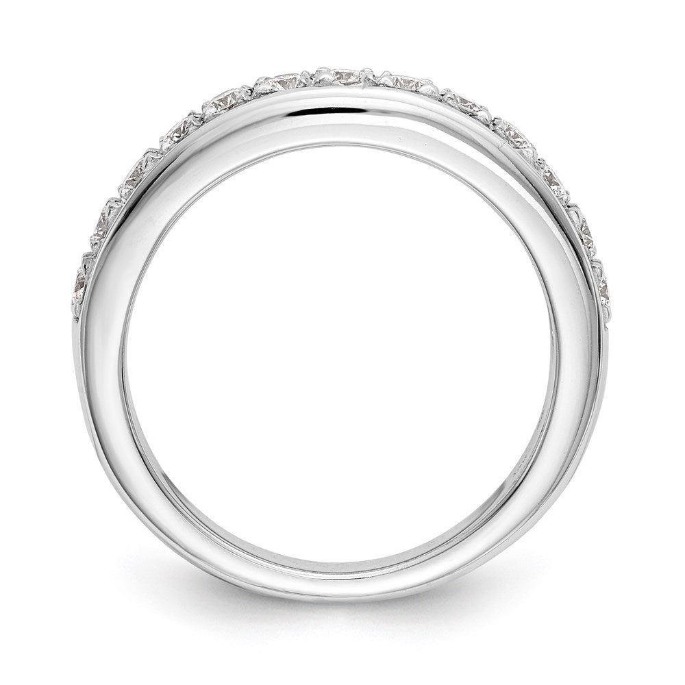 14k White Gold Real Diamond Wedding Band