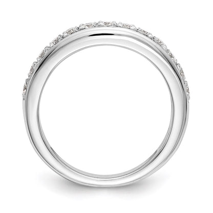 14k White Gold Real Diamond Wedding Band