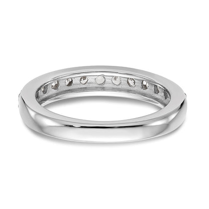 14k White Gold Real Diamond Wedding Band