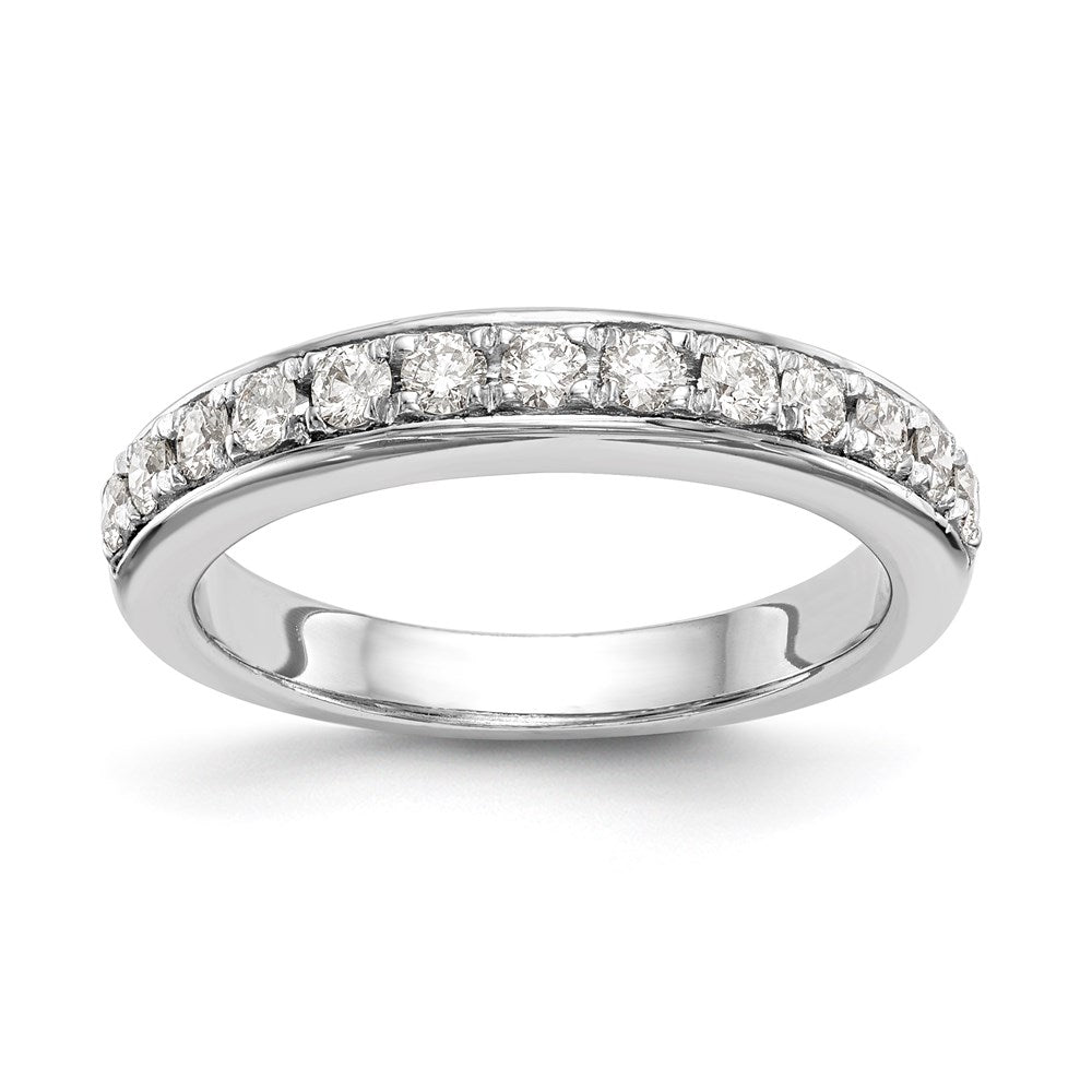 0.16ct. CZ Solid Real 14k White Gold Wedding Wedding Band Ring