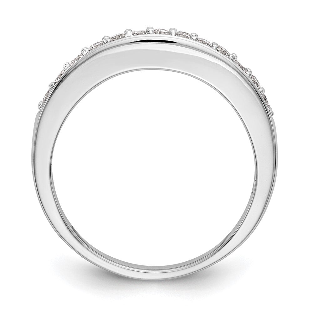14k White Gold Real Diamond Wedding Band