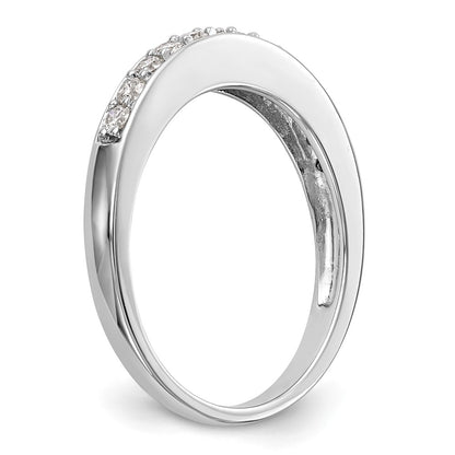 0.33ct. CZ Solid Real 14k White Gold Wedding Wedding Band Ring