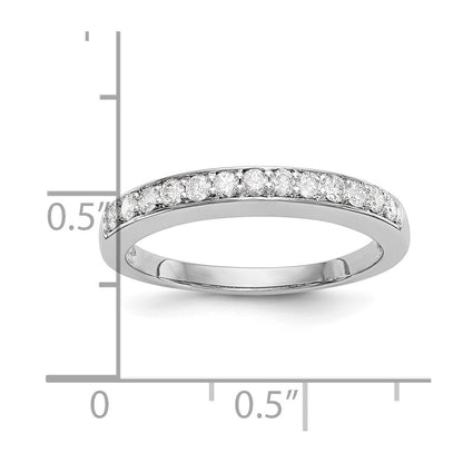 14k White Gold Real Diamond Wedding Band