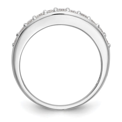 14k White Gold Real Diamond Wedding Band