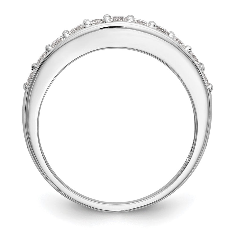 14k White Gold Real Diamond Wedding Band