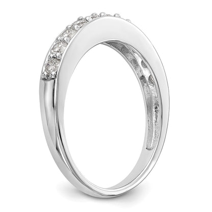 14k White Gold Real Diamond Wedding Band