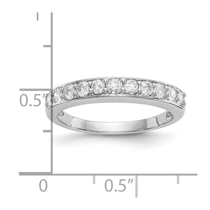 14k White Gold Real Diamond Wedding Band
