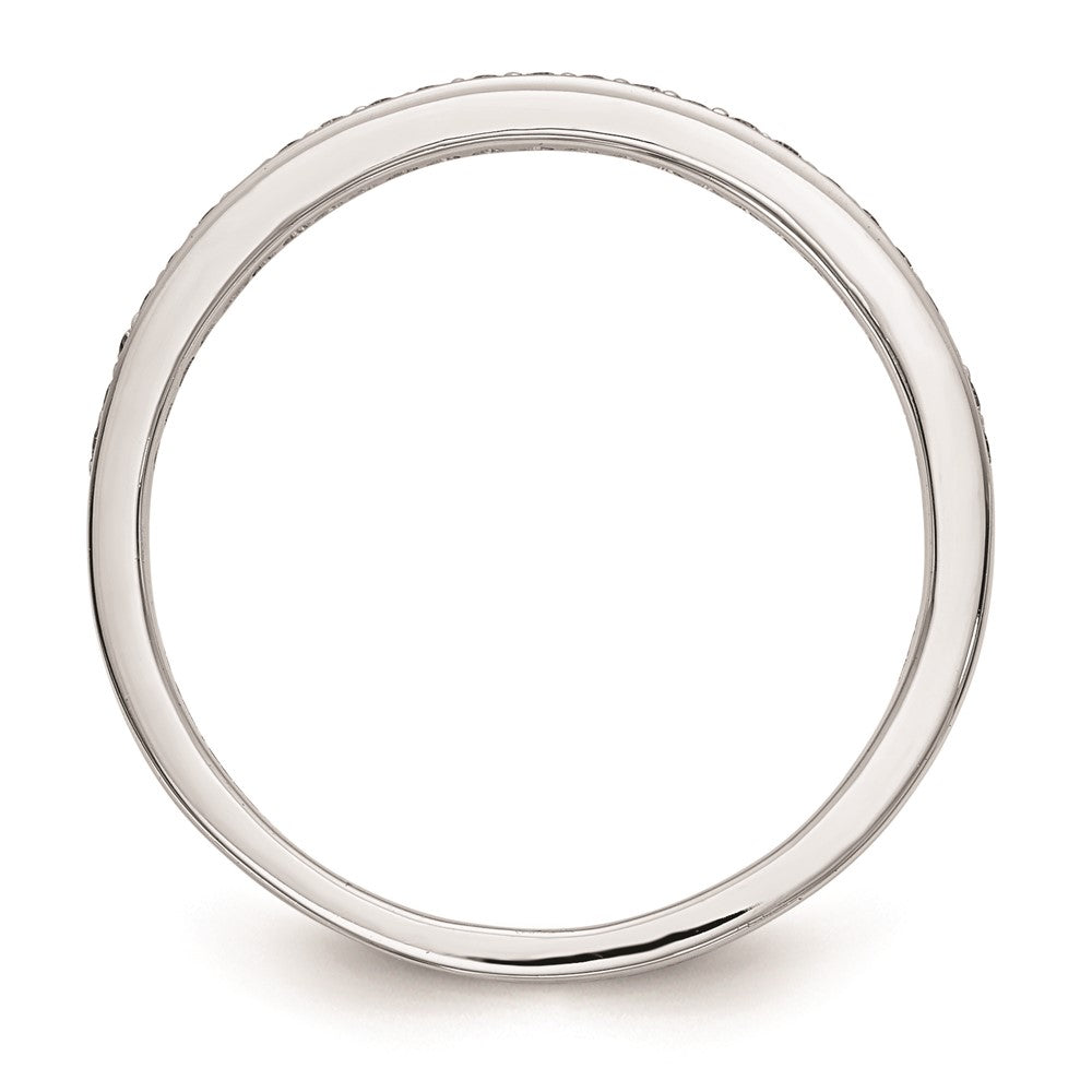 0.13ct. CZ Solid Real 14k White Gold Wedding Wedding Band Ring