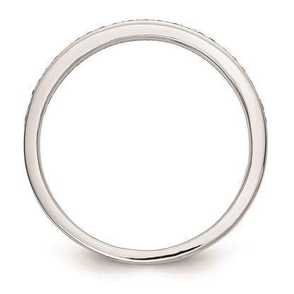 0.13ct. CZ Solid Real 14k White Gold Wedding Wedding Band Ring