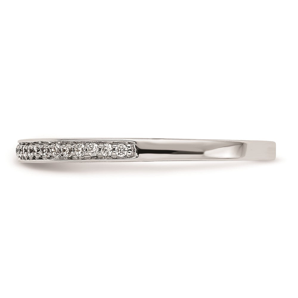0.13ct. CZ Solid Real 14k White Gold Wedding Wedding Band Ring