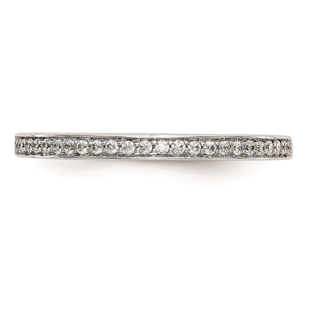 0.13ct. CZ Solid Real 14k White Gold Wedding Wedding Band Ring