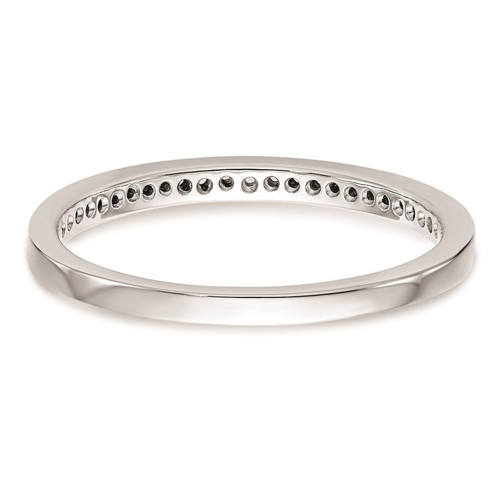 0.13ct. CZ Solid Real 14k White Gold Wedding Wedding Band Ring