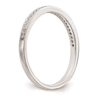 14k White Gold Real Diamond Wedding Band