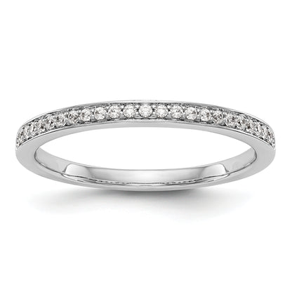 0.13ct. CZ Solid Real 14k White Gold Wedding Wedding Band Ring