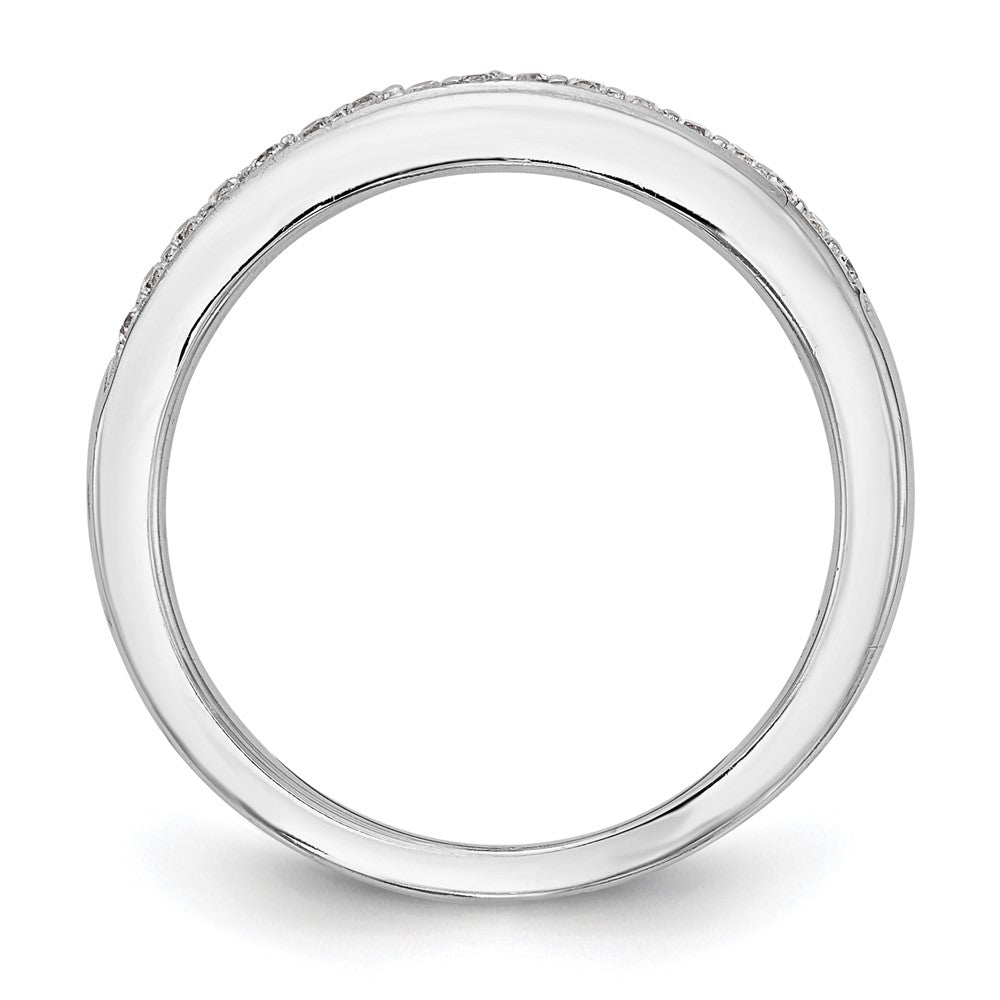 0.13ct. CZ Solid Real 14k White Gold Wedding Wedding Band Ring