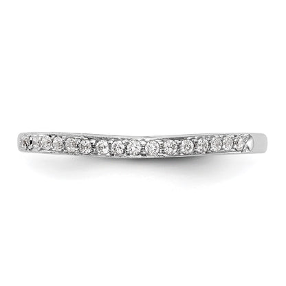 14k White Gold Real Diamond Wedding Band