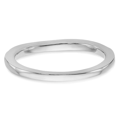 0.13ct. CZ Solid Real 14k White Gold Wedding Wedding Band Ring
