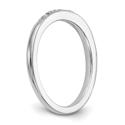 0.13ct. CZ Solid Real 14k White Gold Wedding Wedding Band Ring