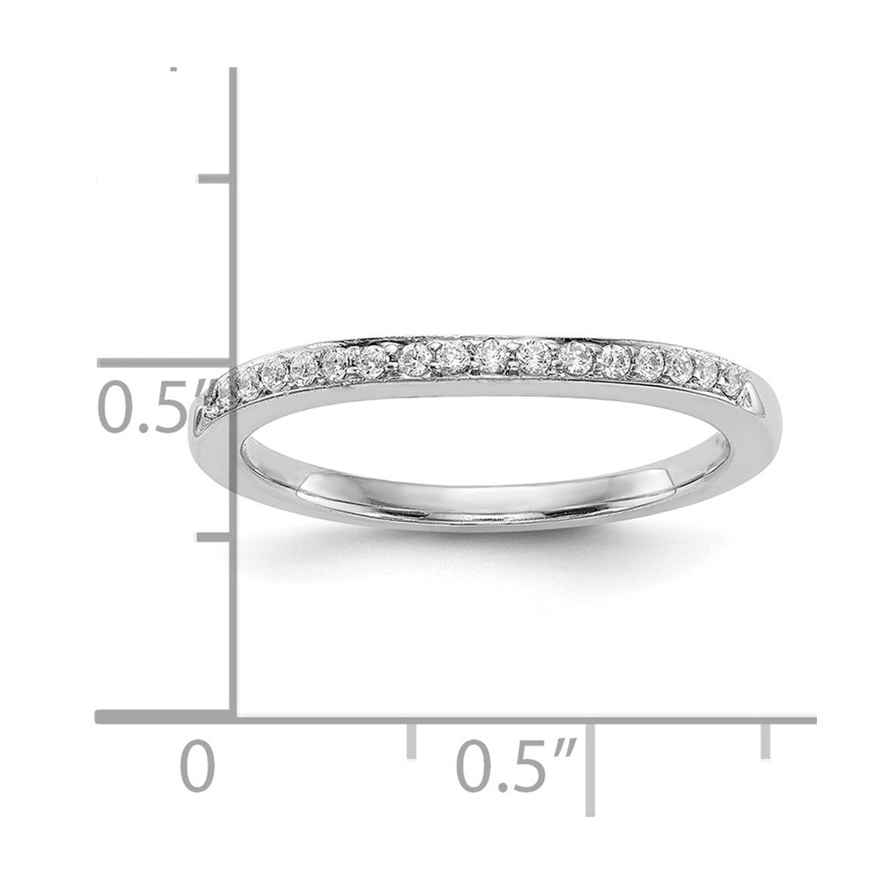 14k White Gold Real Diamond Wedding Band