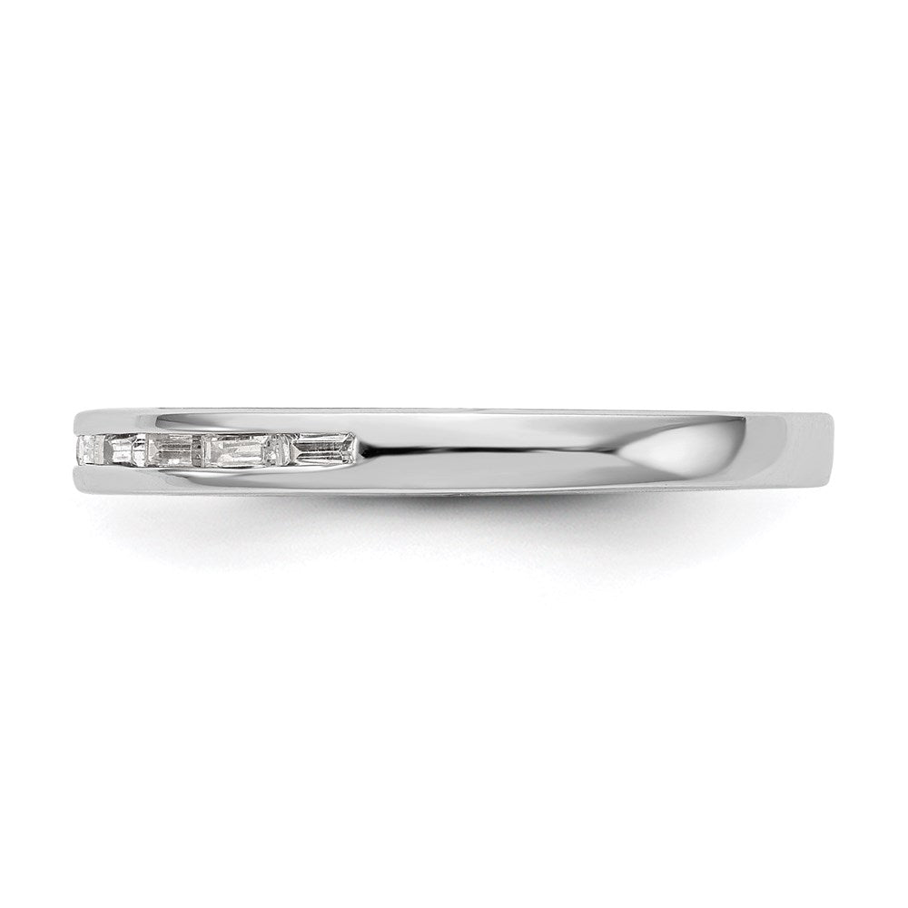0.23ct. CZ Solid Real 14k White Gold Wedding Wedding Band Ring