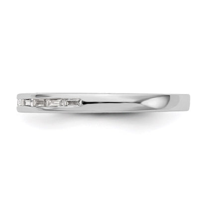 0.23ct. CZ Solid Real 14k White Gold Wedding Wedding Band Ring