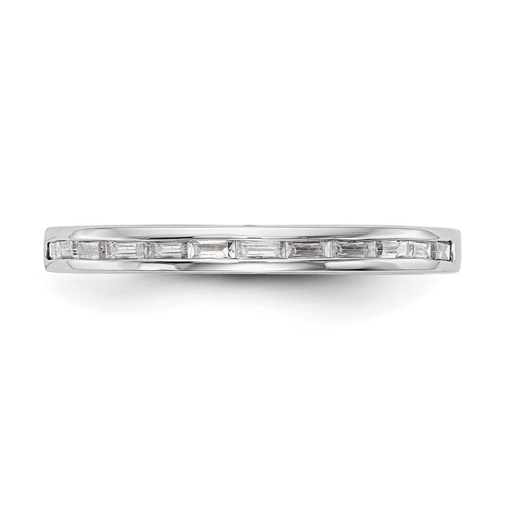 0.23ct. CZ Solid Real 14k White Gold Wedding Wedding Band Ring