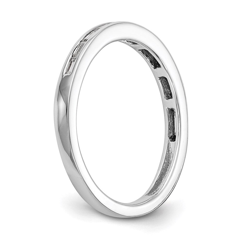 0.23ct. CZ Solid Real 14k White Gold Wedding Wedding Band Ring