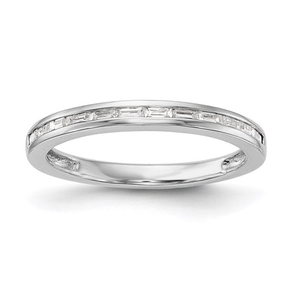 0.23ct. CZ Solid Real 14k White Gold Wedding Wedding Band Ring