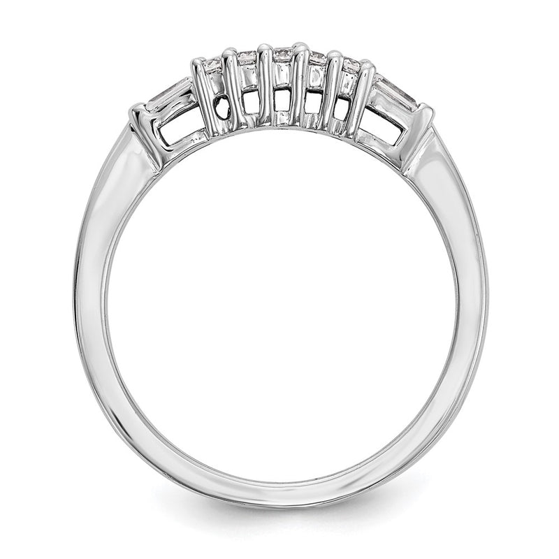 14k White Gold Real Diamond Wedding Band
