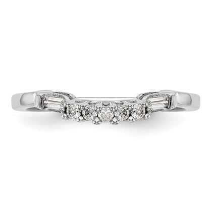 0.18ct. CZ Solid Real 14k White Gold Wedding Wedding Band Ring