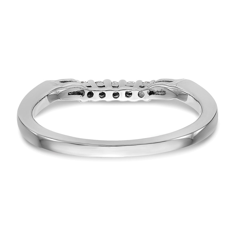 0.18ct. CZ Solid Real 14k White Gold Wedding Wedding Band Ring