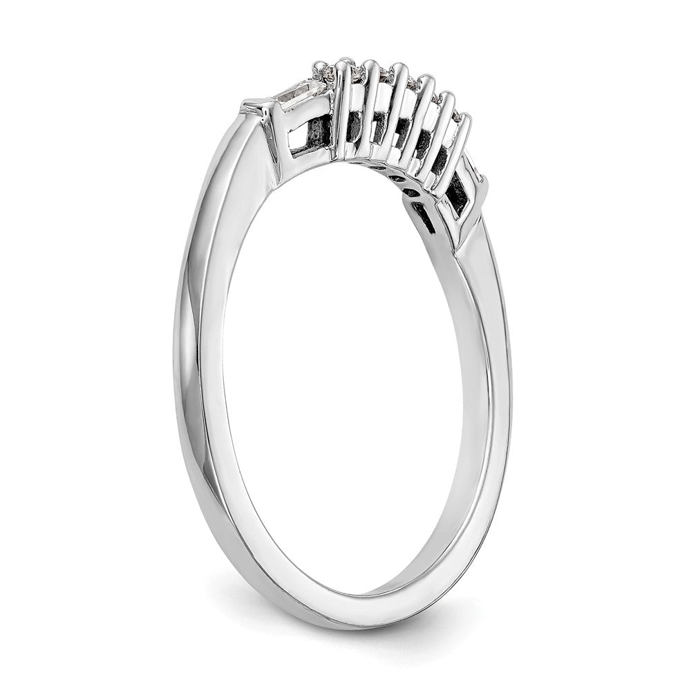 0.18ct. CZ Solid Real 14k White Gold Wedding Wedding Band Ring