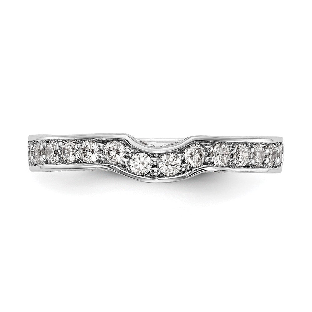 14k White Gold Real Diamond Wedding Band