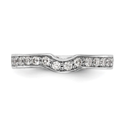 14k White Gold Real Diamond Wedding Band