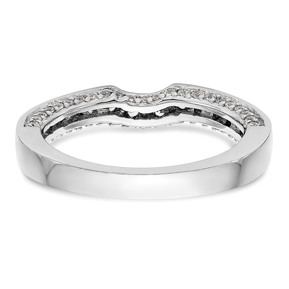 14k White Gold Real Diamond Wedding Band