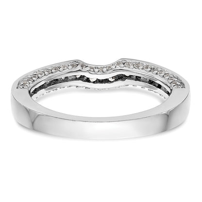 14k White Gold Real Diamond Wedding Band