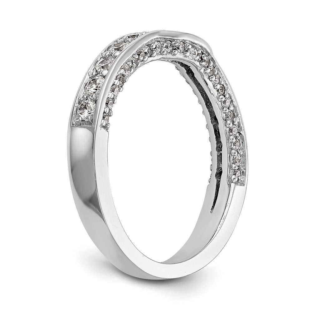 14k White Gold Real Diamond Wedding Band
