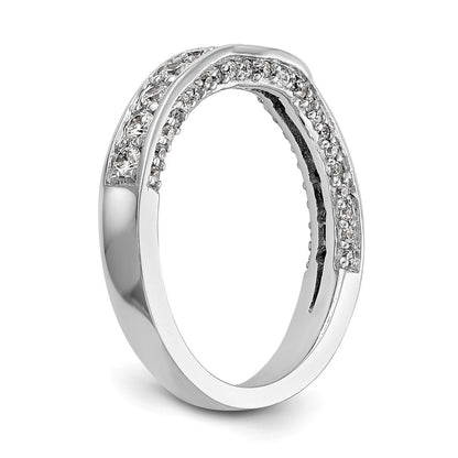 14k White Gold Real Diamond Wedding Band