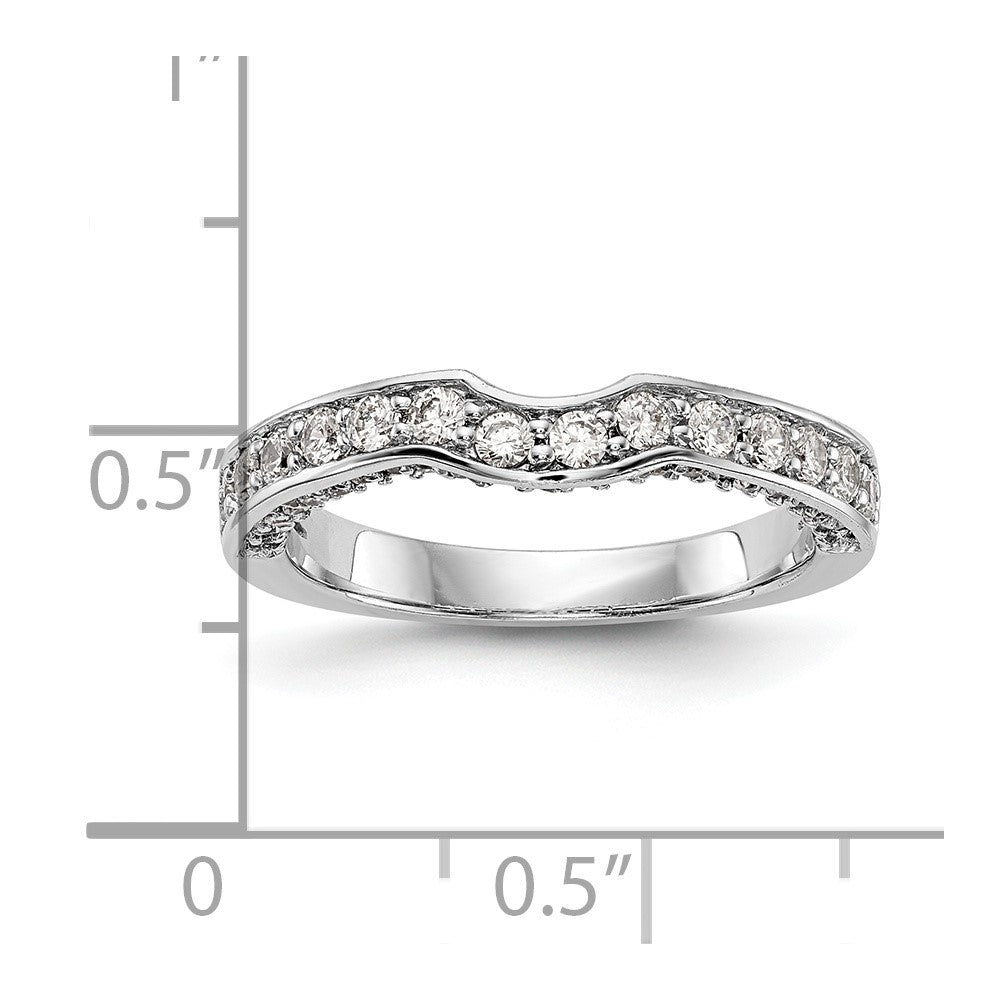 14k White Gold Real Diamond Wedding Band